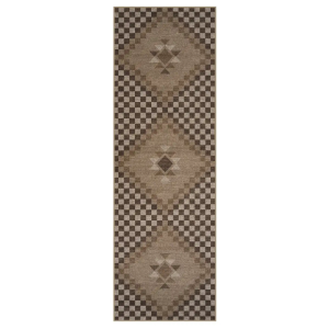 VIKAMA Simple Grid Runner Carpet Anti-Slip Indoor and Outdoor Area Rug Hallway Kitchen Floor Mat Home Decoration