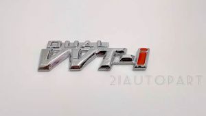 Emblem Dual VVTI Warna Chrome Model Kecil