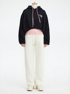 Simple Solid Color Fashionable Cord Pant Knitted Long Pants
