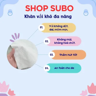 Khăn vải khô đa năng cho bé thay thế khăn sữa khăn ướt dùng trong spa combo 1 kg khăn trơn 1 kg khăn bi