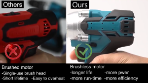 3890VF Cordless Impact Wrench High Torque Brushless Motor Rechargeable Electric Power Tool For Car & Heavy Duty Adjustable Socket Wrench Cordless Screwdriver Impact Driver Drill Full Set