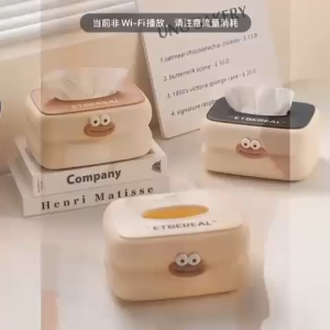 Cream Style Tissue Box Silicone Cute Tissue Box  Desktop Paper Box Dispenser For Living Room/Office Coffee #34