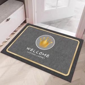 Indoor Outdoor Door Mat Entrance Mat Home Use Dirt Resistant Bathroom Toilet Door Step Rug Modern Simple Style Easy to Clean