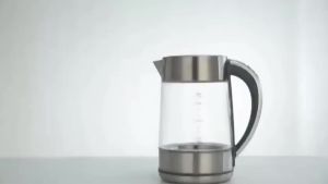 1.7L cordless jug electric High Borosilicate glass kettle with digital control on the handle Smart Glass Electric Kettle