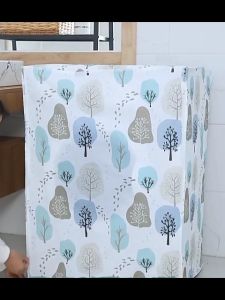 Áo trùm máy giặt cửa trên (lồng đứng) 7kg  vải PEVA chống thấm chống bám bụi tháo lắp dễ dàng-HAUSE