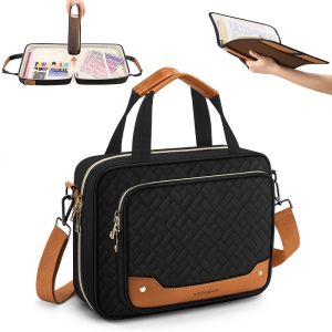 Bible Case with Holder Bible Cover for Women Large Bible Bag with Shoulder Strap Leather Bible Study Bag Christian Gifts