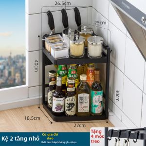 Giá Đựng Góc Nhiều Tầng Đa Năng Cho Bếp
