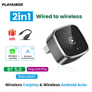 2025 NEW Wireless Carplay Adapter Android Auto 2in 1 Smart Dongle WIFI For iphone Android Phone For Volvo Benz Mg Kia Chery VW