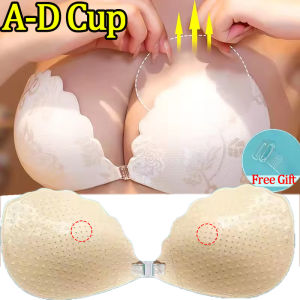 บราบิกินี่ดันทรงลูกไม้สีขาวมีสายรัดที่มองไม่เห็นชุดชั้นในแผ่นซิลิโคนปิดหัวนมไร้รอยต่อทำจากซิลิโคนกาวยึดติดได้นำกลับมาใช้ชุดชั้นในแต่งงาน