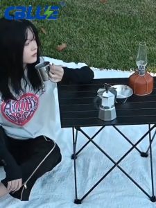 CBLUE Folding Camping Table: High Strength Aluminum Alloy Table with Carrying Bag