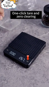 Coffee Scale with Timer High Precision Coffee Weighing Scale Rechargeable Food Weighing Scale Digital 3kg/0.1g