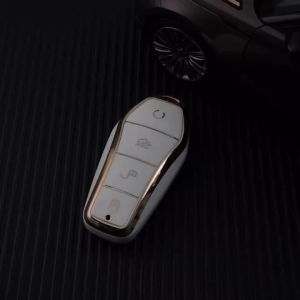 For BYD Song PRO Han EV Max Tang DM 2018 Qin PLUS Soft TPU Car Smart Key Case Cover Keyless Protector Shell Auto Accessories