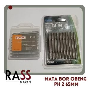 Mata Bor Obeng Screwdriver Bit Set HDT + PH2 65mm