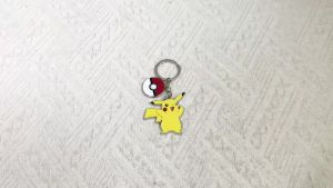 Bandai | Pikachu Cartoon Metal Pendant Keychain Anime Keyrings Car for Backpack Key Holder