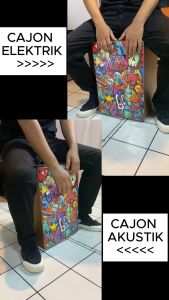 Cajon Kajon Kahon Drum Box Duduk Motif Akustik