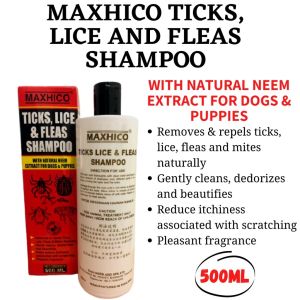 Maxhico tick lice & flea shampoo 500ML