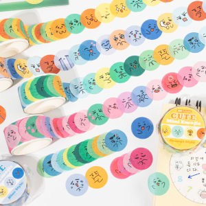Stickers Punk | INS Trendy Minimalist Kawaii Round Stickers DIY Washi Tape