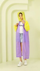 Reflective Safety EVA Raincoat for Adults | Waterproof Hooded Rainwear with Thick Portable Design