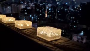 11.11 PROMO 6LED Lampu Tahan Air Lampu Taman Luar Ruangan Bata Surya Lampu Es Batu TOP