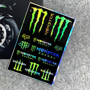 1 Bộ Miếng Dán Laser Monster Energy Thân Xe Máy Trang Trí Hai Bên Cho YAMAHA HONDA SUZUKI KTM BMW DUCATI Kawasaki Benelli