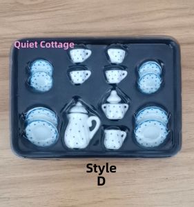 DIY | Miniature Food Play Life Scene Model Dollhouse Accessories Mini Tea Set Cherry Design
