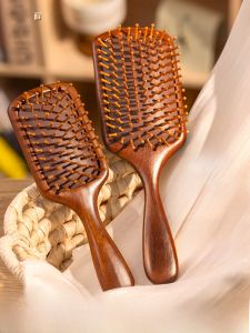 Portable Sandalwood Airbag Comb Womens Hairbrush Head Scalp Meridian Massage Comb Hair Follicle Unblocking Personal Care Tool