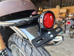 ไฟท้ายแต่ง ทรงกลม LED พร้อม ไฟส่องป้าย คลาสสิก สำหรับมอเตอร์ไซค์ รถจักรยานยนต์