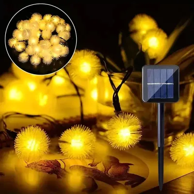 5/6.5/7/12M Solar Dandelion String Light Solar Ball Light String 8 Modes Waterproof Outdoor Lighting For Home Garden Decoration