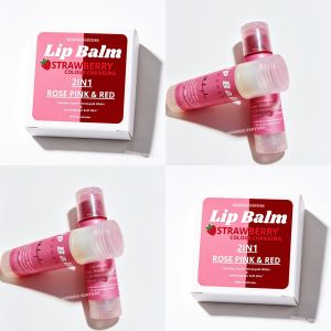 LIP BALM STRAWBERRY COLOR CHANGING TEMPERATURE MOISTURIZER PINK NATURAL LIPS & CHEEKS MAGIC LIP BALM PELEMBAB BIBIR CANTIK
