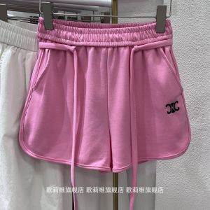 สไตล์อเมริกัน ลำลอง กีฬา กางเกงขาสั้น ผู้หญิง ขากว้าง กางเกง เชือกรูด หลวม ลำลอง แยกร้อน กางเกง อินเทรนด์