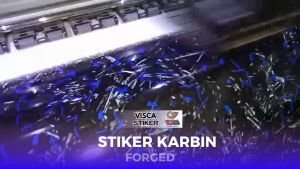 Stiker Motif Carbon Forged Glossy & Meteran Karbon Keflar Forget