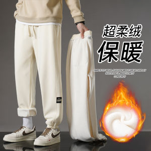 Mens Thickened Fleece Lined Snowboarding Pants Warm Cotton Trousers Windproof Waterproof Cold Resistant Long Pants Youth Style