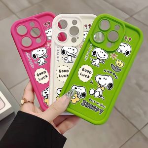 Phone Case Lovely Snoopy For iphone 11 12 13 14 15 Pro Max Casing silicone xr xs Max 7 8 Plus 11Pro 13Plus