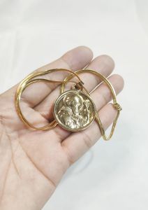 St. Benedict Miraculous Medal High Quality 18K Stainless Gold for Protection Against Evil 1.25 in dia. Medal with Boxes and Prayer Booklet