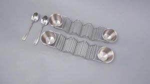 Bộ 8 Giá Đỡ Taco Bằng Thép Không Gỉ Kèm Thìa Cốc Đựng Salad Giá Đỡ Taco Chống Gỉ Giá Để Taco Giá Làm Nguội Taco Dùng Cho Nhà Và Nhà Hàng