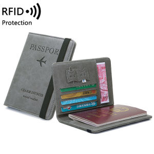 Travel Organizer Multifunctional Passport Visa Bank Card SIM Card Ticket NFC RFID Support Simple Leather Wallet Card Holder