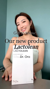 Dr. Ora Lactolean 10Billion CFU Probiotics Digestive Enzyme Supplement Powder Drink | Blood Orange Flavor | 15 sachets