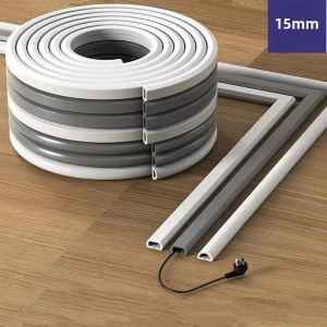 3 Mét 15 Mm Vô Hình Trang Trí Dây Quản Lý Kênh PVC Dây Bao Chống Bước Bảo Vệ Có Keo Dán Cáp Mềm Đường Đua Và Nắp