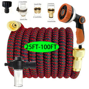Garden Water Hose Expandable Double Metal Connector High Pressure Pvc Reel Magic Water Pipes for Garden Farm Irrigation Car Wash
