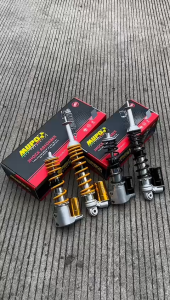 SHOCKBREAKER MODEL TABUNG BAWAH 2pcs DEPAN 320mm BELAKANG 470mm Vespa Sprint I-Get Primavera S LX LXV 2007 - 2025 YELLOW DAN BLACK SEPASANG SHOCK BREAKER TABUNG ISI REBOUND KLIK AKTIF ALUMUNIUM CNC ORIGINAL MUPO RACE PREMIUM SHOCK ABSORBER PNP