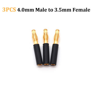  3PCS Banana Plug Connectors 3.5/4.0/6.0/6.5mm Male to Female Bullet Connector Banana Plug for RC Car Boat ESC Motor Charger