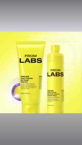 From Labs Double Absorption Treatment Set – Protein Clinic for Damaged Hair Cuticle Care and Self-Care Yellow Hair Pack 220ml