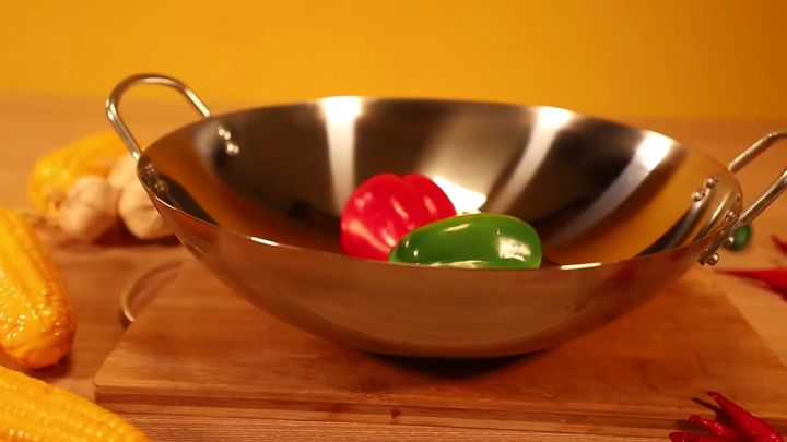 Higher Home Thickened Stainless Steel Wok For Gas Stovetop And Induction Cooker 9inch/10inch/11inch