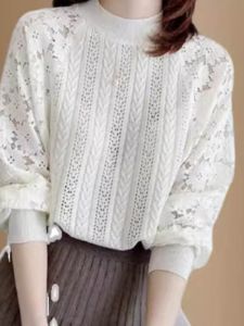 Stylish Lace French Design Sweater Top