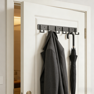 Polished round edge aluminum alloy hook burr free safe design for family bathroom bedroom child friendly daily hanging storage