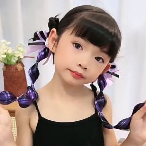 Kunciran Rambut Palsu Anak Perempuan Set Isi 2 Ikat Rambut Wig Kuromi Aksesoris Korea HS KCR21