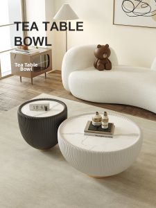YIZUO | Luxury Modern Stylish Round Tea Table For Small Households Rock Panel