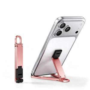 OUHOE | Foldable Mini Keychain Phone Stand Multi Angle Adjustable Hands Free Holder For Desk Travel Mobile Phone Support Supply