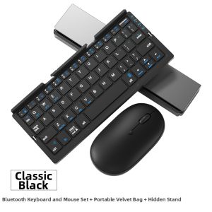 B.O.W | Bluetooth Folding Silent Portable Keyboard and Mouse Set