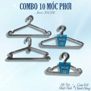 🅾️ COMBO 10 MÓC PHƠI QUẦN ÁO INOX 201/ 304. LOẠI DÀY ĐẶT BIỆT . MÓC PHƠI ĐỒ TRẺ EM / NGƯỜI LỚN.